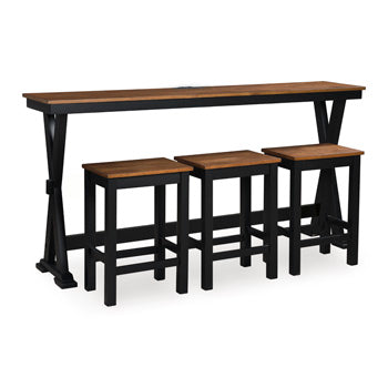 Wildenauer Counter Height Dining Table and 3 Barstools Set