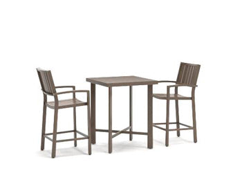 Vista Point Outdoor Counter Height Dining Table and 2 Barstools (Set of 3)