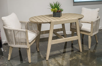 Ivory Vine Outdoor Table/Chairs (Set of 3)