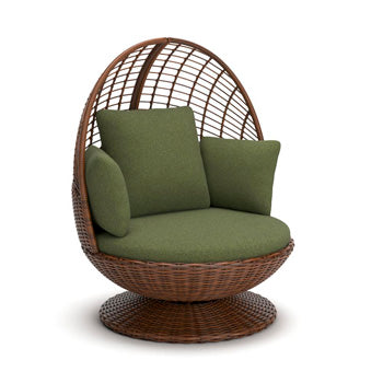 Horizon Hall Outdoor Swivel Egg Chair with Cushion