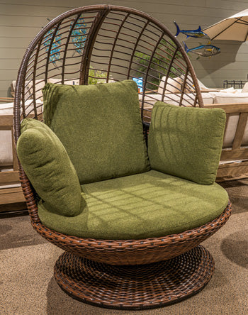 Horizon Hall Outdoor Swivel Egg Chair with Cushion