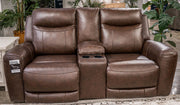 Axis Edge Power Reclining Loveseat with Console