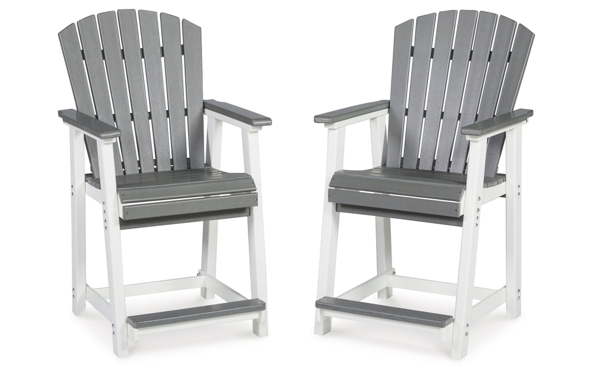 Transville Outdoor Counter Height Bar Stool (Set of 2)