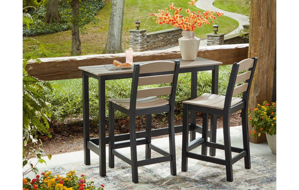 Shoreline Beach Outdoor Counter Table and 2 Barstools