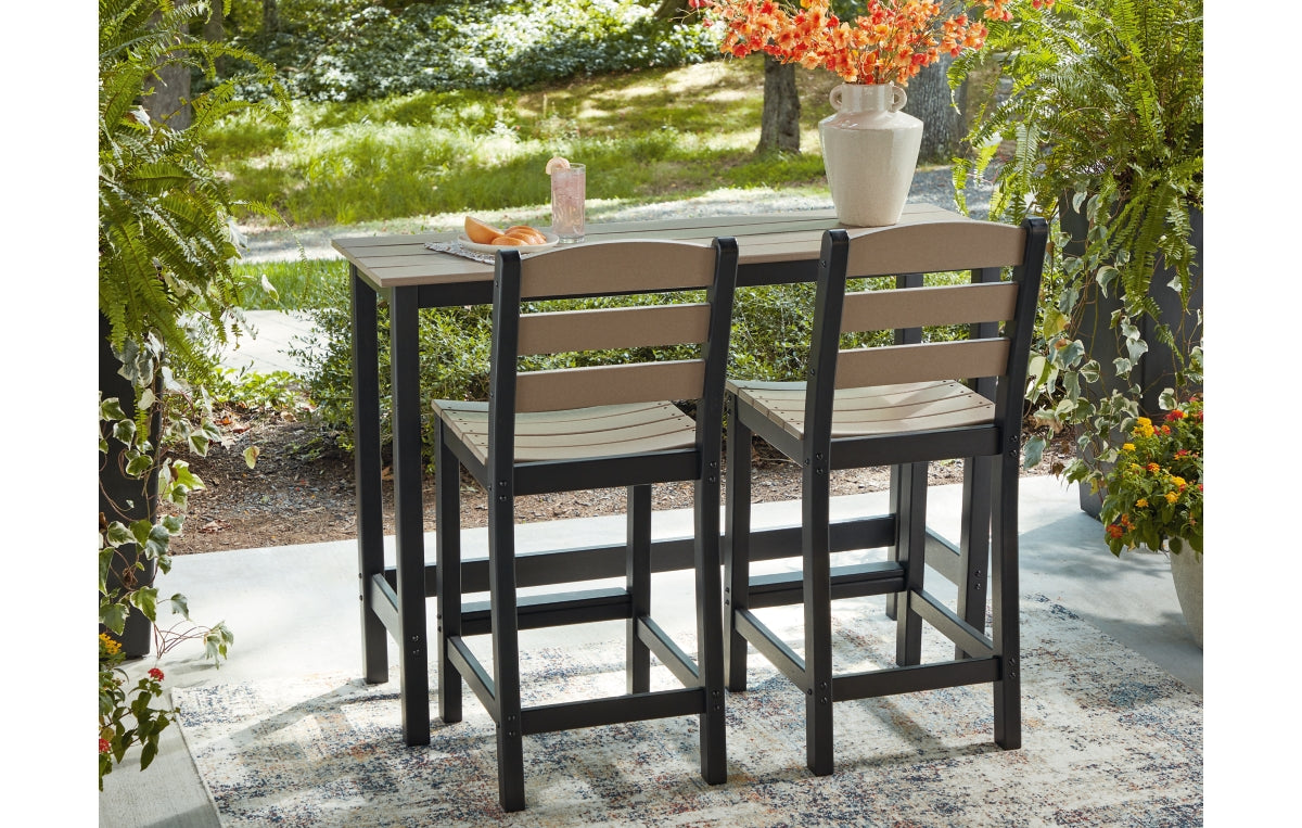 Shoreline Beach Outdoor Counter Table and 2 Barstools