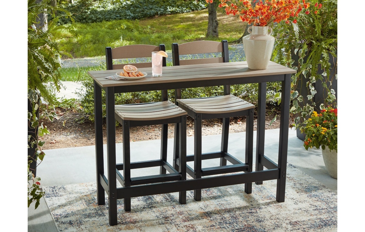 Shoreline Beach Outdoor Counter Table and 2 Barstools