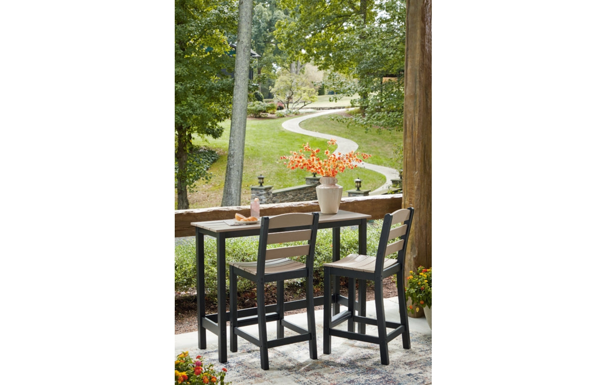 Shoreline Beach Outdoor Counter Table and 2 Barstools