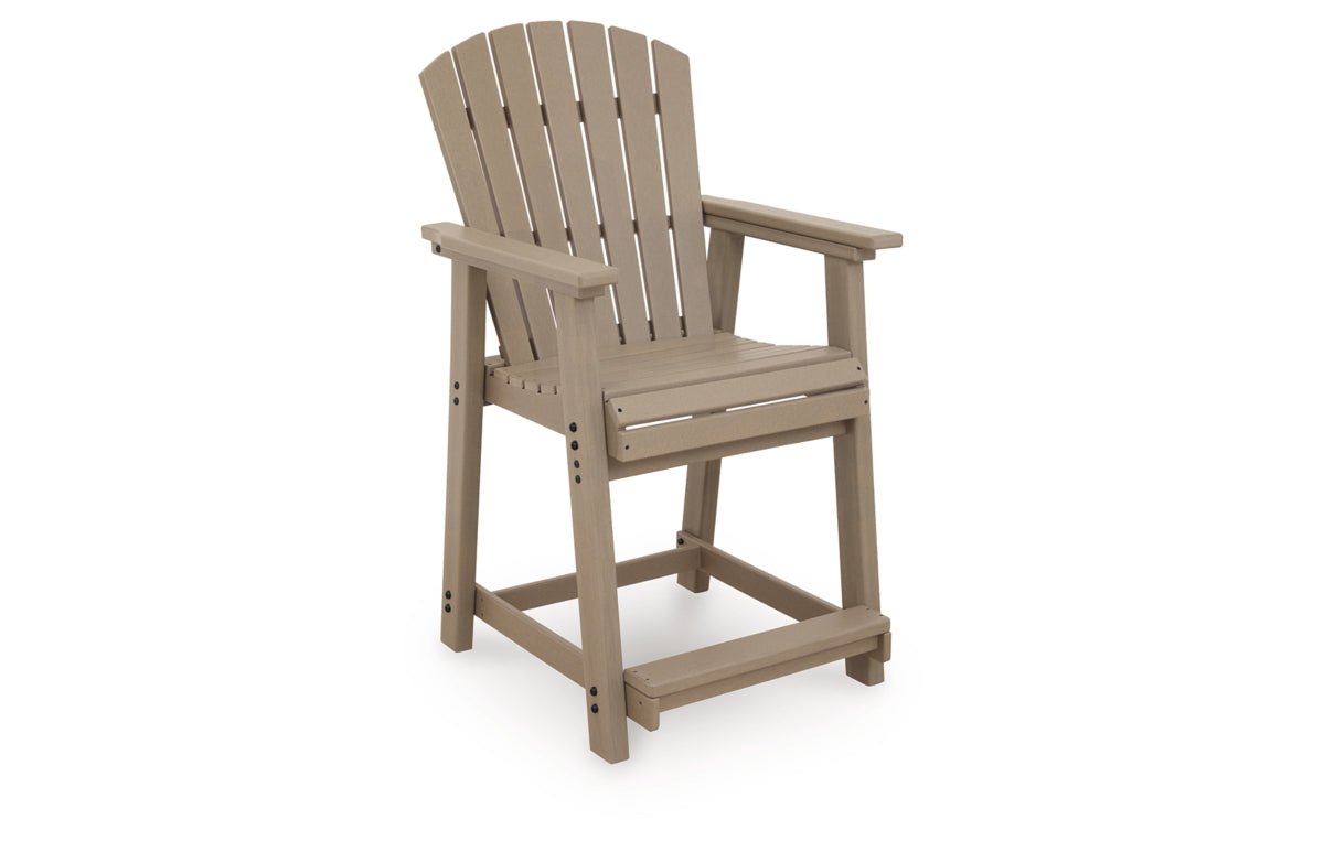 Seacliff Beach Outdoor Counter Height Bar Stool (Set of 2)