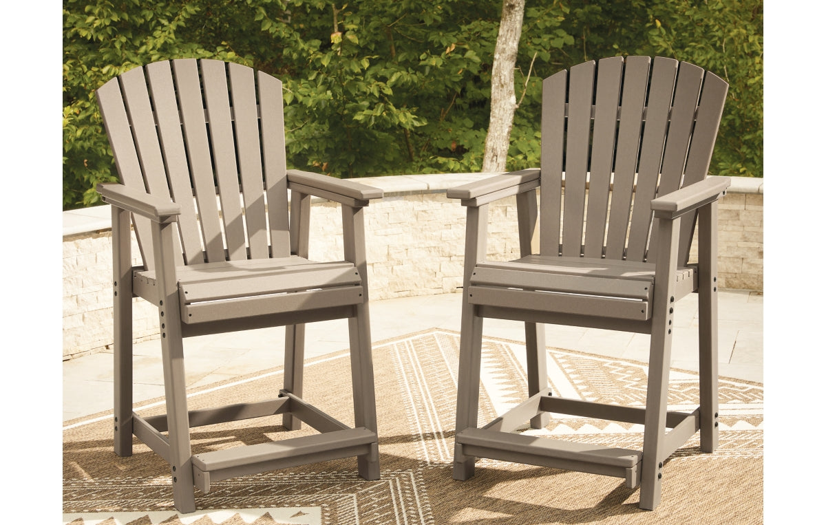 Seacliff Beach Outdoor Counter Height Bar Stool (Set of 2)