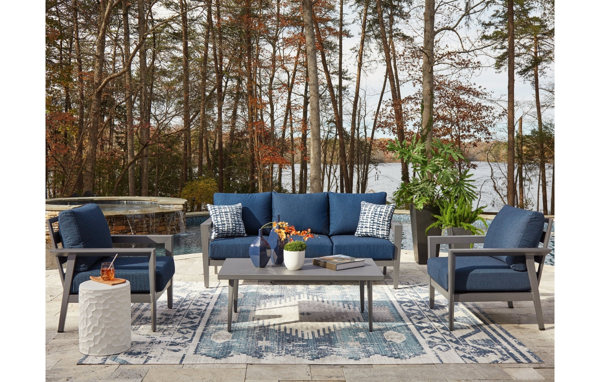 Gali Outdoor Sofa/Chairs/Table Set (Set of 4)