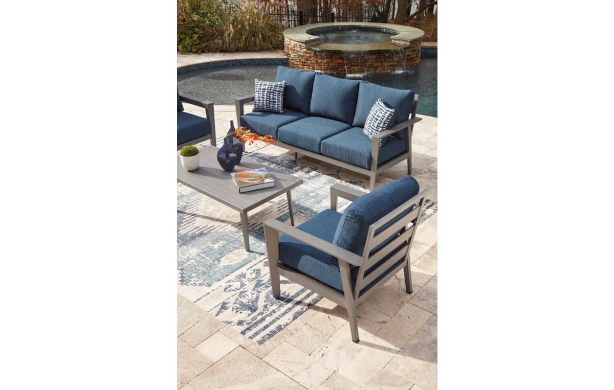 Gali Outdoor Sofa/Chairs/Table Set (Set of 4)