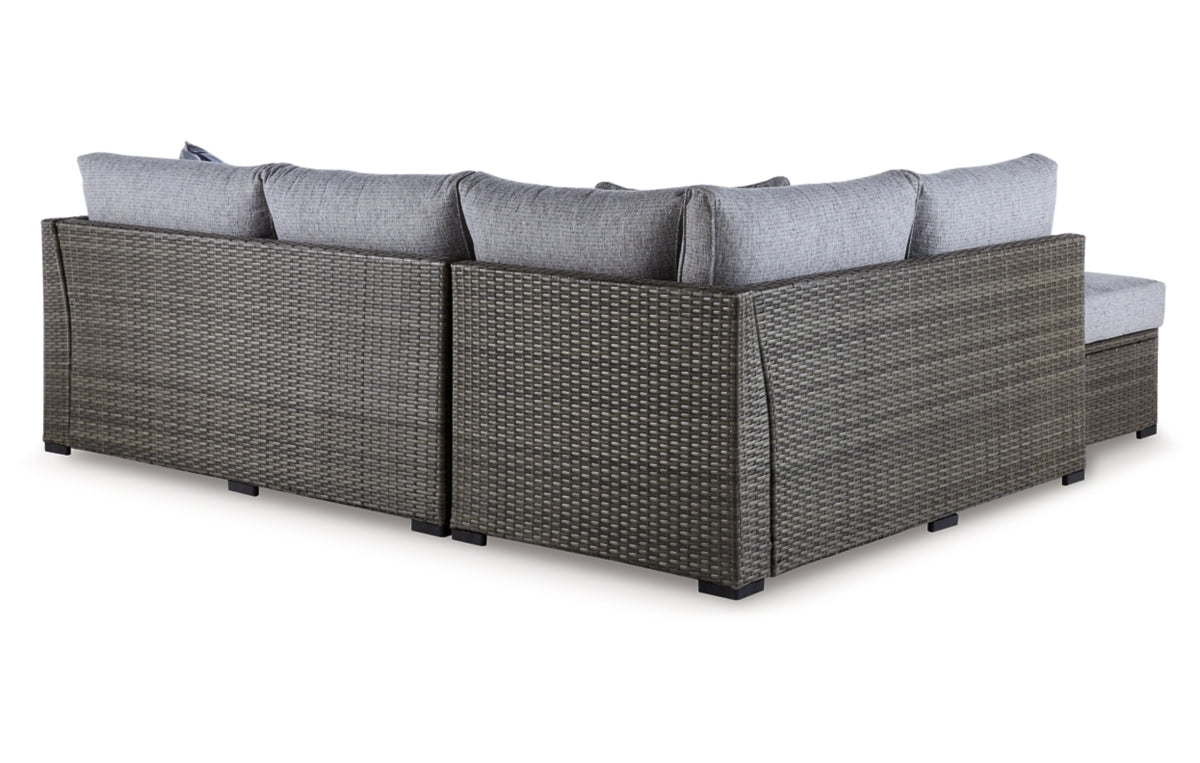 Petal Road Outdoor Loveseat Sectional/Ottoman/Table Set (Set of 4)