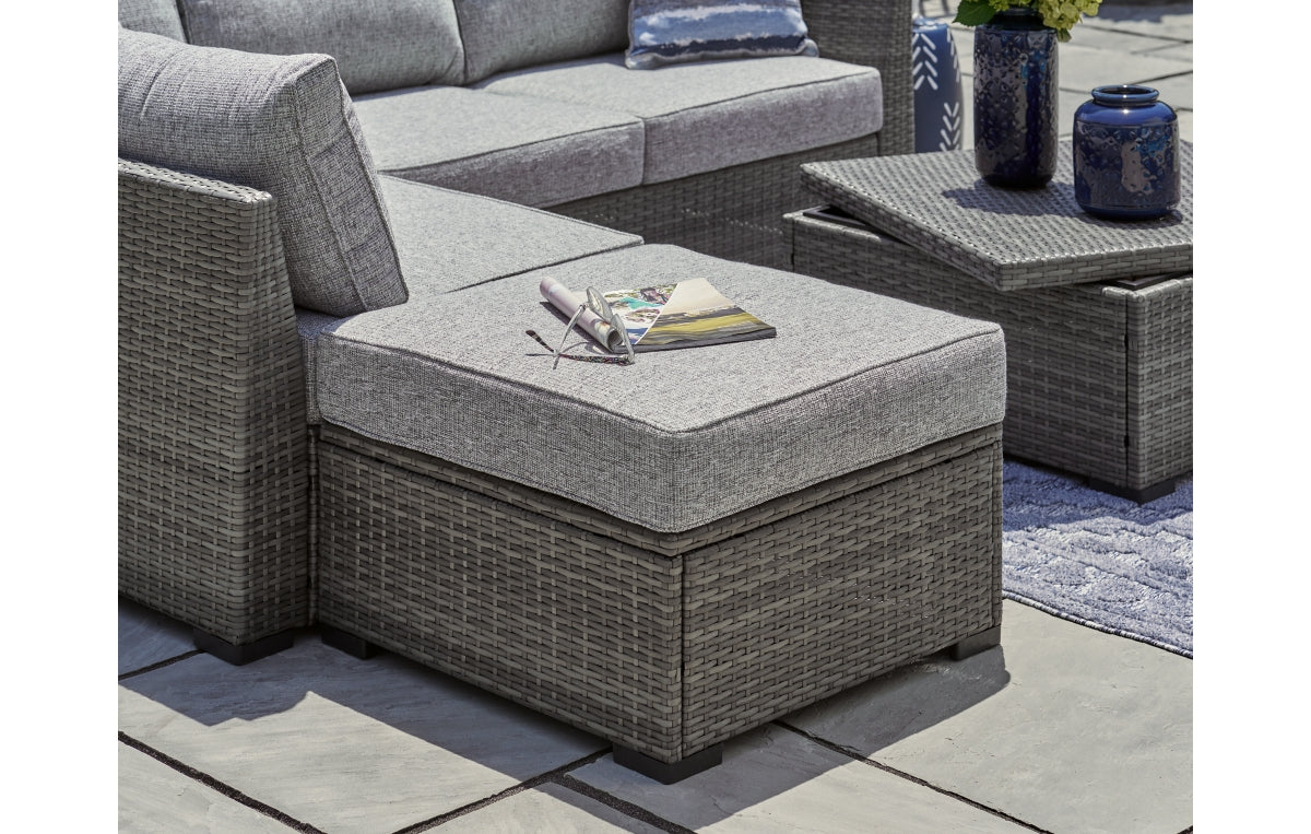 Petal Road Outdoor Loveseat Sectional/Ottoman/Table Set (Set of 4)