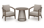 Joy Lagoon Outdoor Chairs with Cushions/Table (Set of 3)