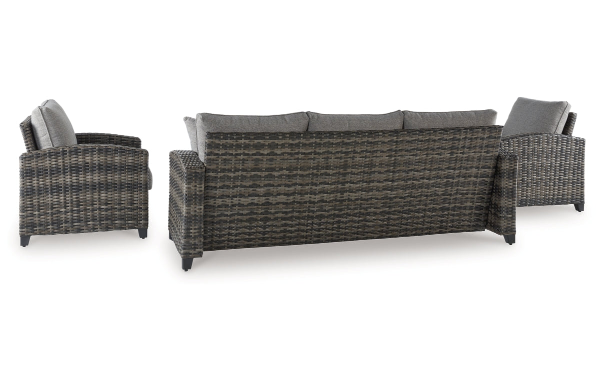 Oasis Court Outdoor Sofa/Chairs/Table Set (Set of 4)