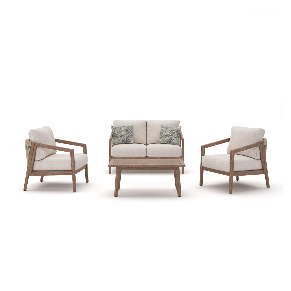 Nature Lane Outdoor Sofa/Chairs/Table (Set of 4)