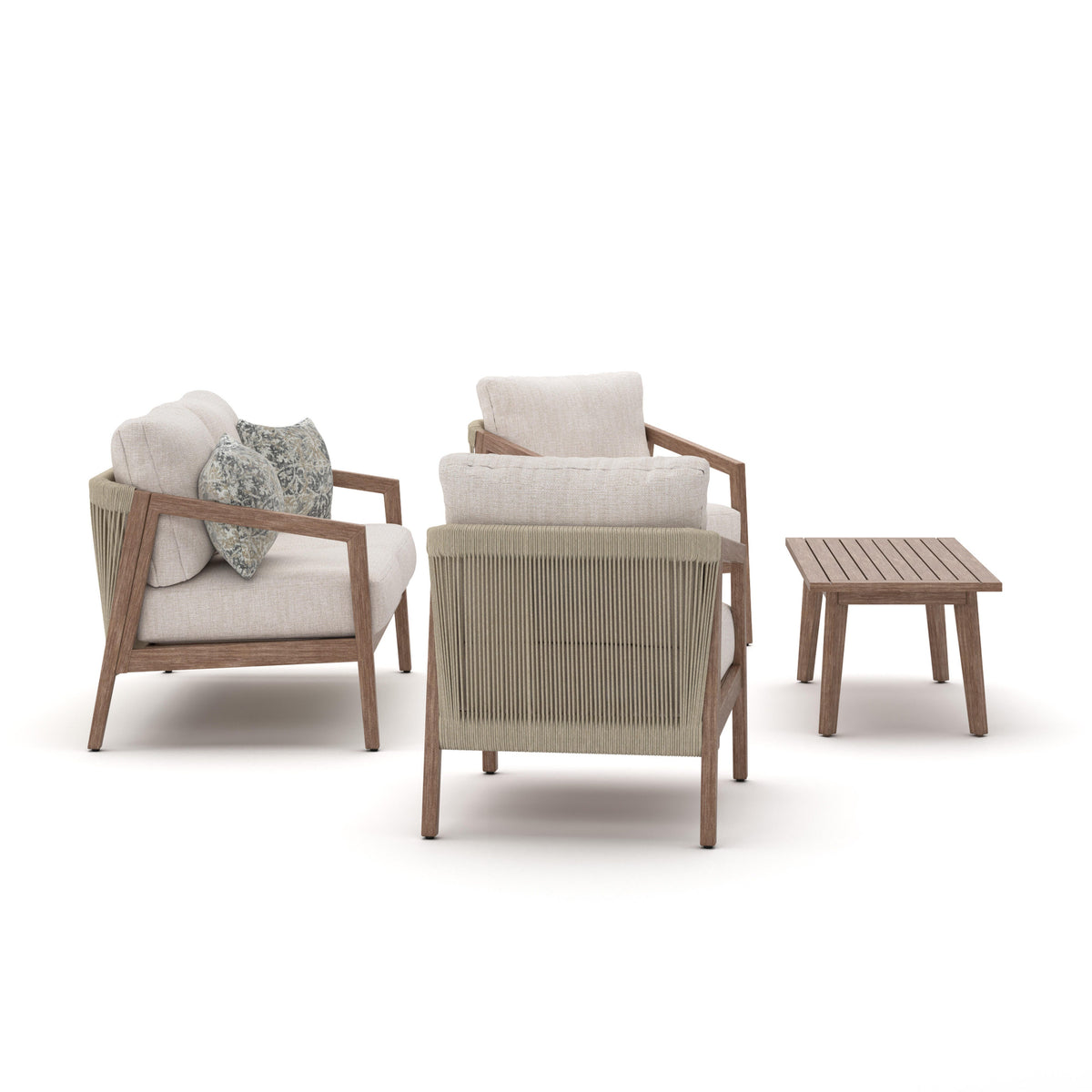 Nature Lane Outdoor Sofa/Chairs/Table (Set of 4)