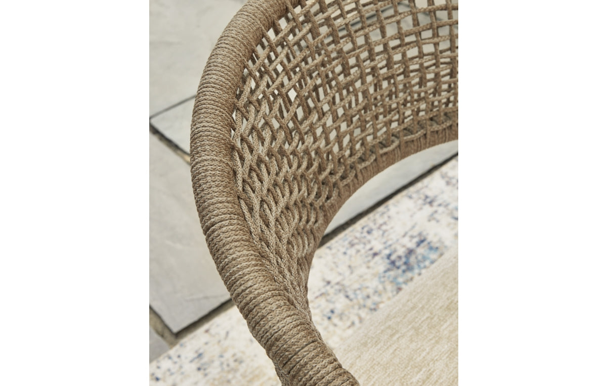Orchard Beach Outdoor Arm Chair with Cushion (Set of 4)