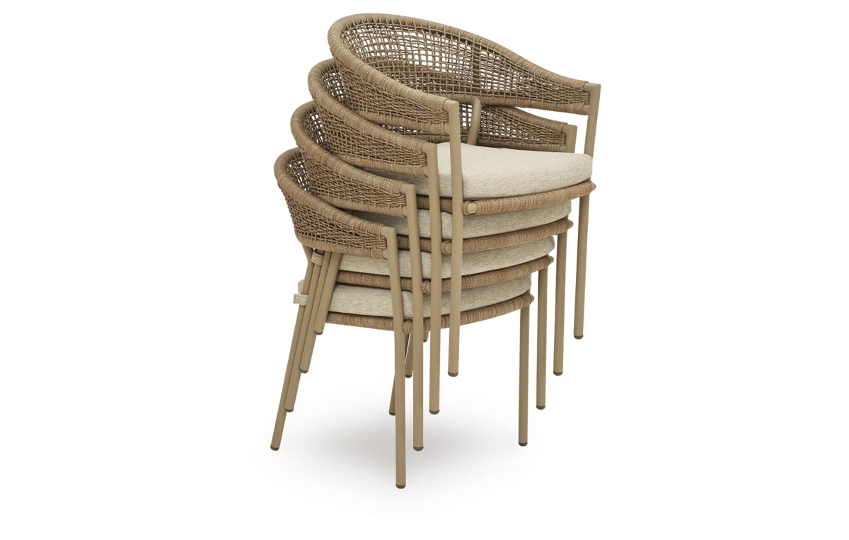 Orchard Beach Outdoor Arm Chair with Cushion (Set of 4)