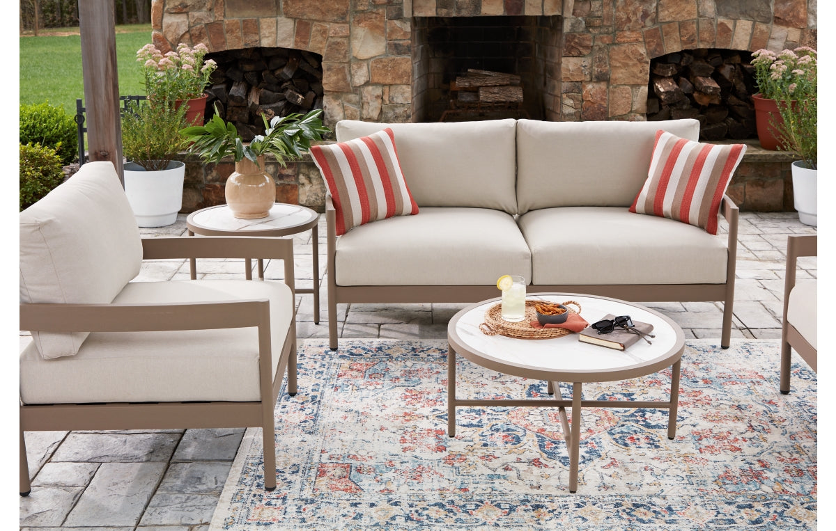 Bluff Trail Outdoor Love/Chairs/Tables Set (Set of 5)