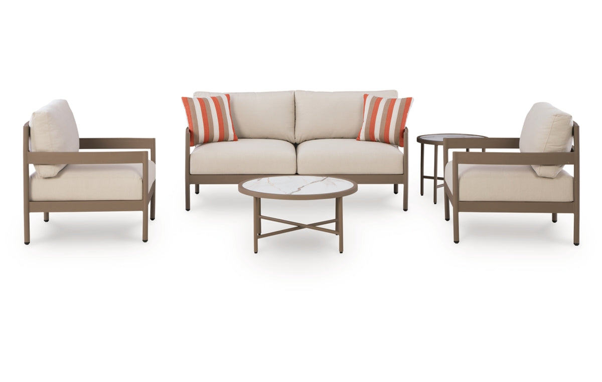 Bluff Trail Outdoor Love/Chairs/Tables Set (Set of 5)
