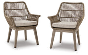 Beach Front Arm Chair with Cushion (Set of 2)