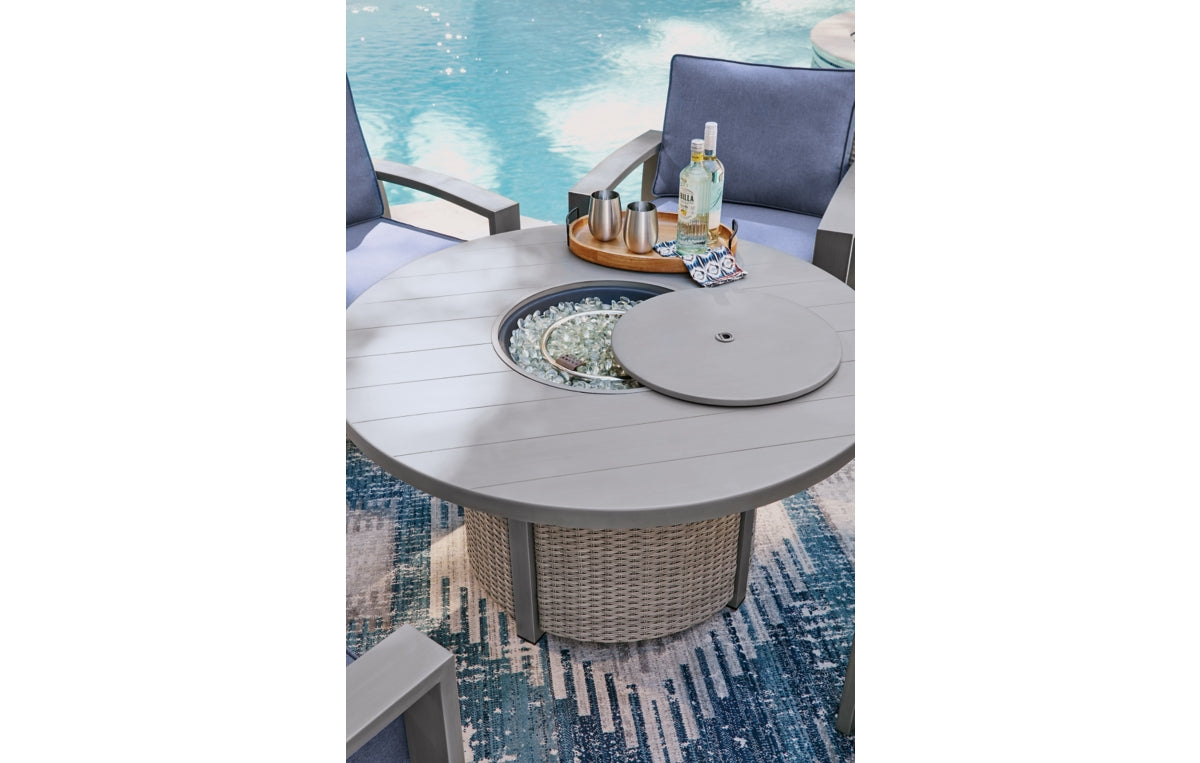Half Moon Beach Outdoor Fire Pit Table