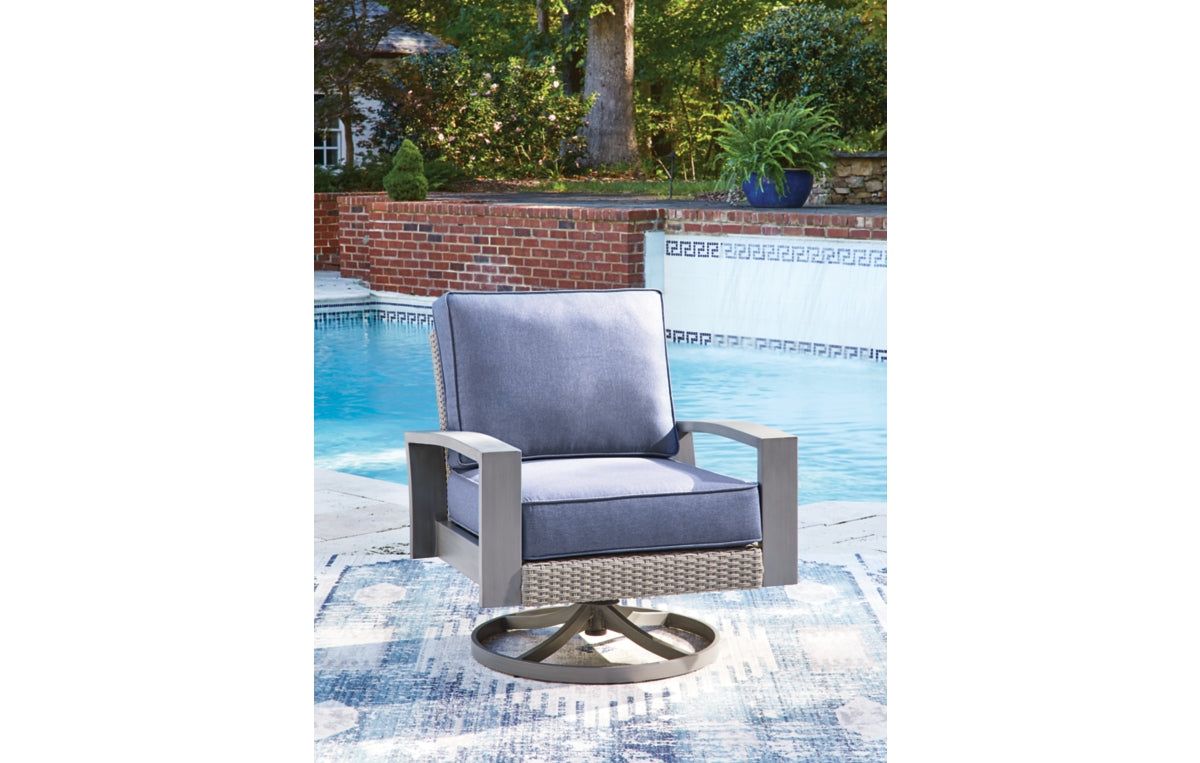 Half Moon Beach Outdoor Swivel Lounge Chair with Cushion