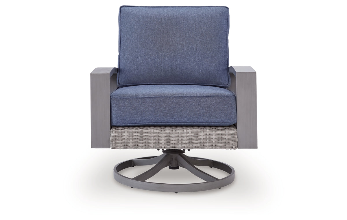 Half Moon Beach Outdoor Swivel Lounge Chair with Cushion