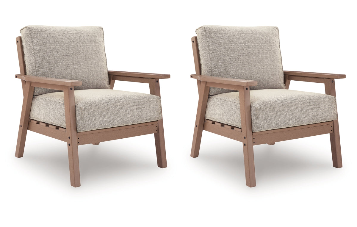 Grover Beach Outdoor Lounge Chair with Cushion (Set of 2)