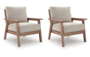 Grover Beach Outdoor Lounge Chair with Cushion (Set of 2)