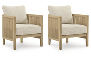 Spooners Cove Outdoor Lounge Chair with Cushion (Set of 2)
