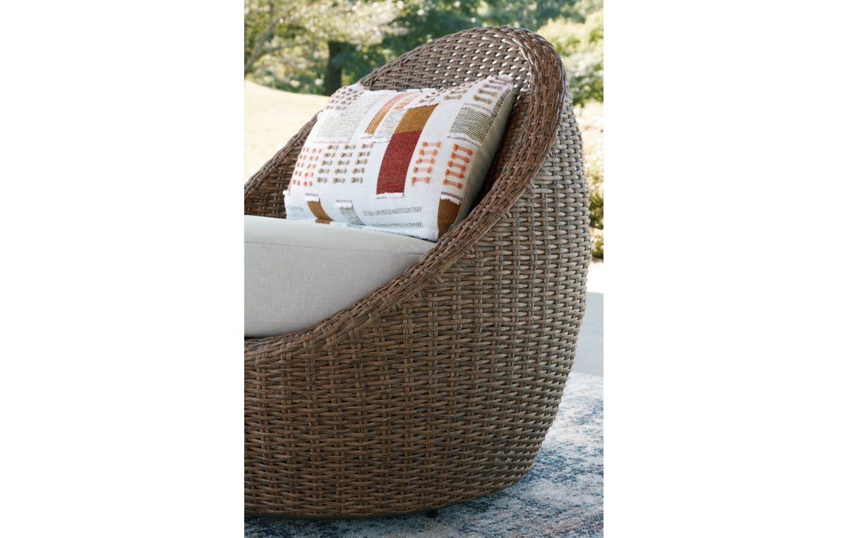 Double Point Outdoor Loveseat/2 Swivel Chairs (Set of 3)