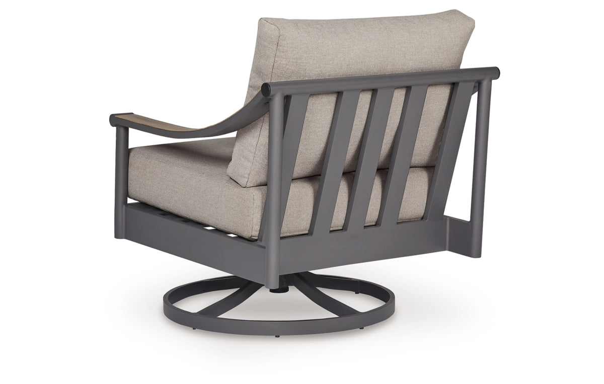 Ocean Beach Outdoor Swivel Lounge with Cushion
