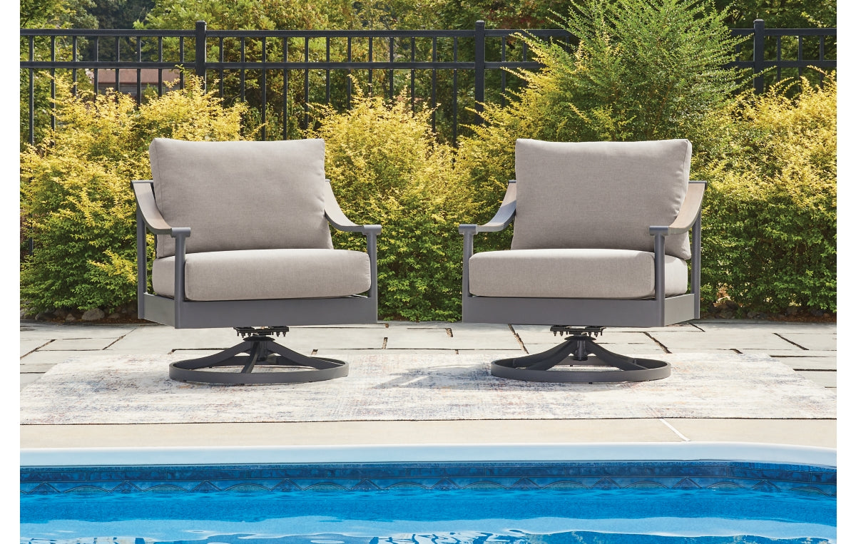 Ocean Beach Outdoor Swivel Lounge with Cushion