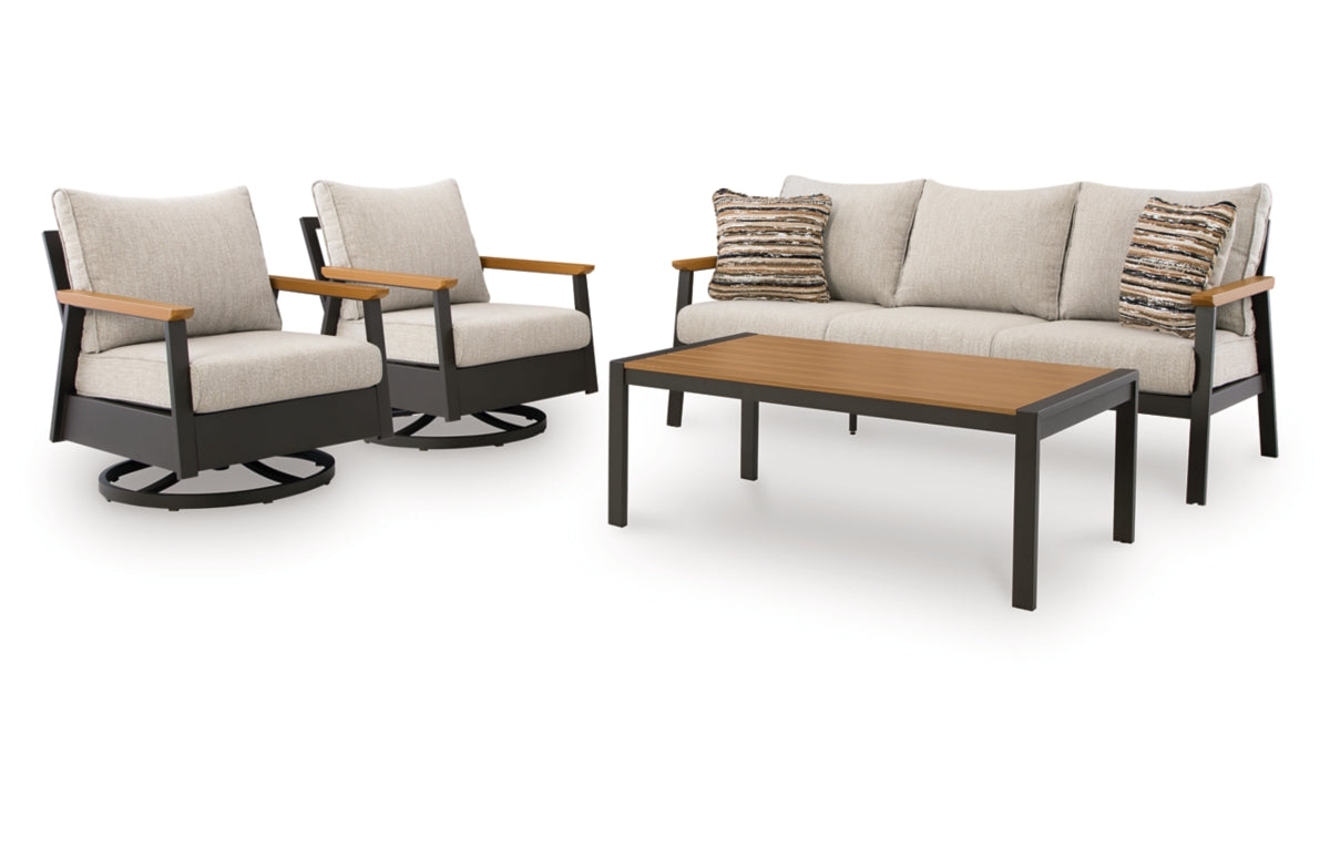 Carmel Highlands Outdoor Sofa/Chairs/Table (Set of 4)