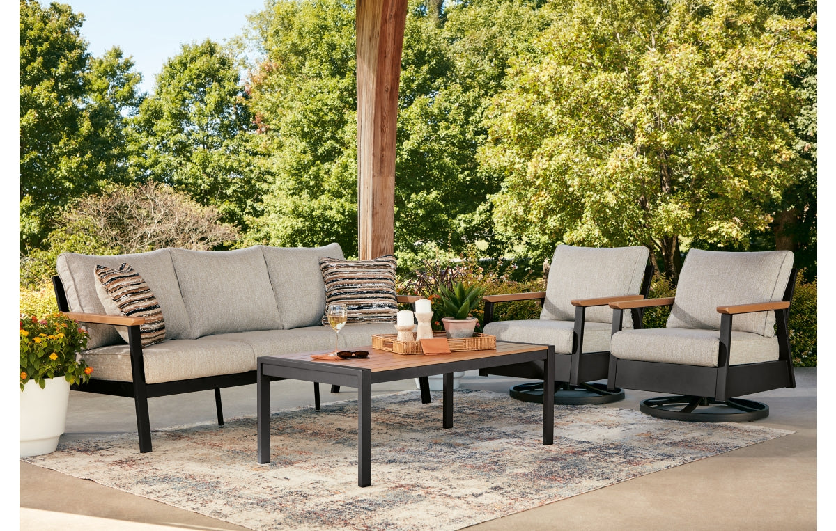 Carmel Highlands Outdoor Sofa/Chairs/Table (Set of 4)