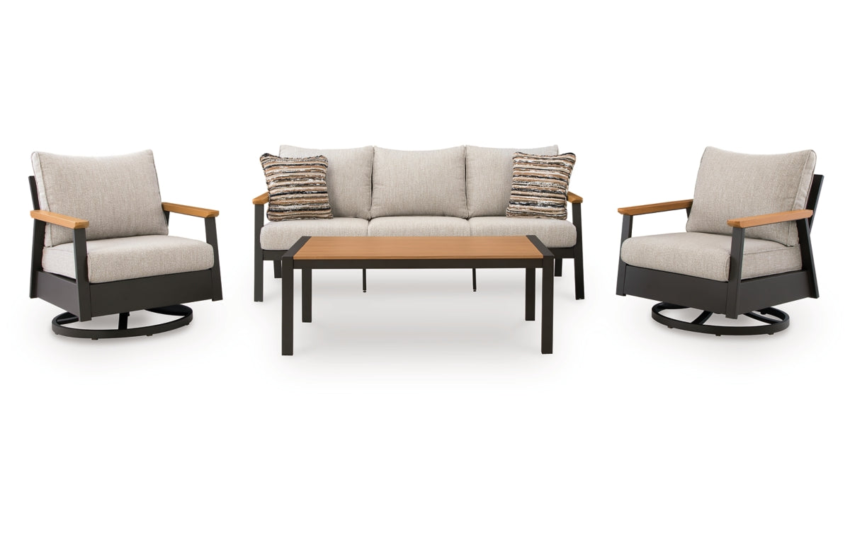Carmel Highlands Outdoor Sofa/Chairs/Table (Set of 4)