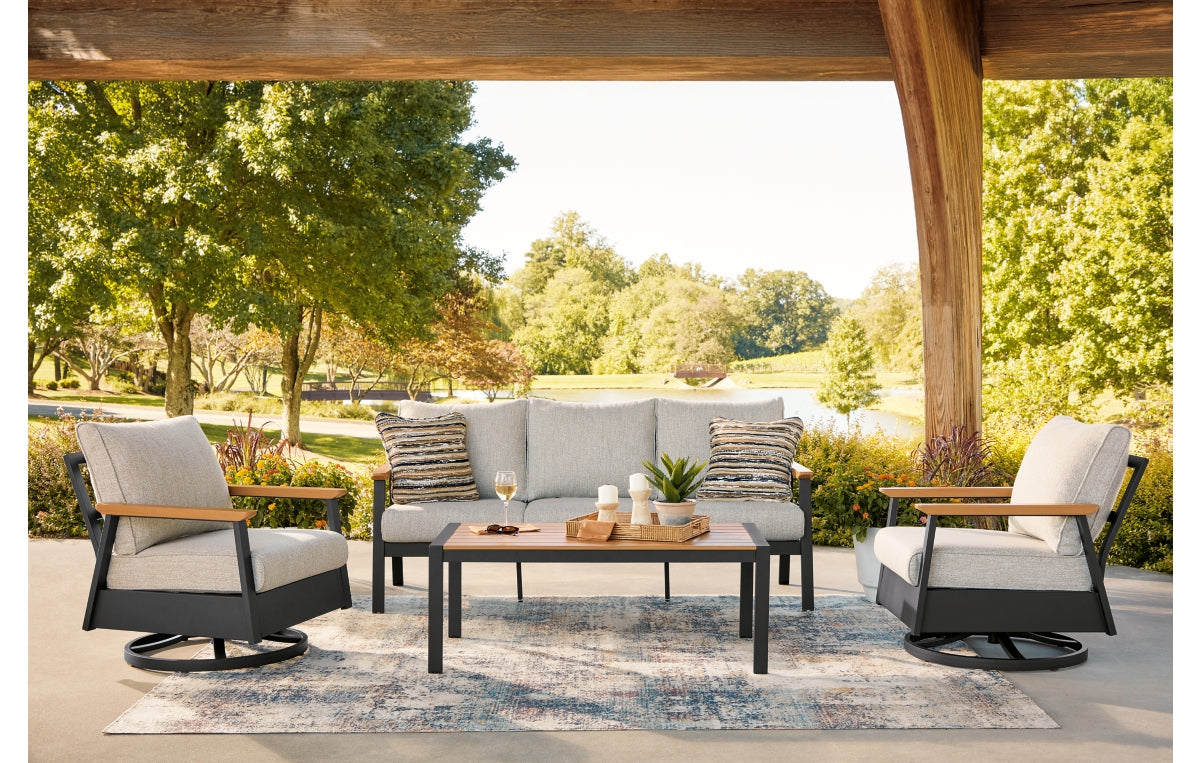 Carmel Highlands Outdoor Sofa/Chairs/Table (Set of 4)