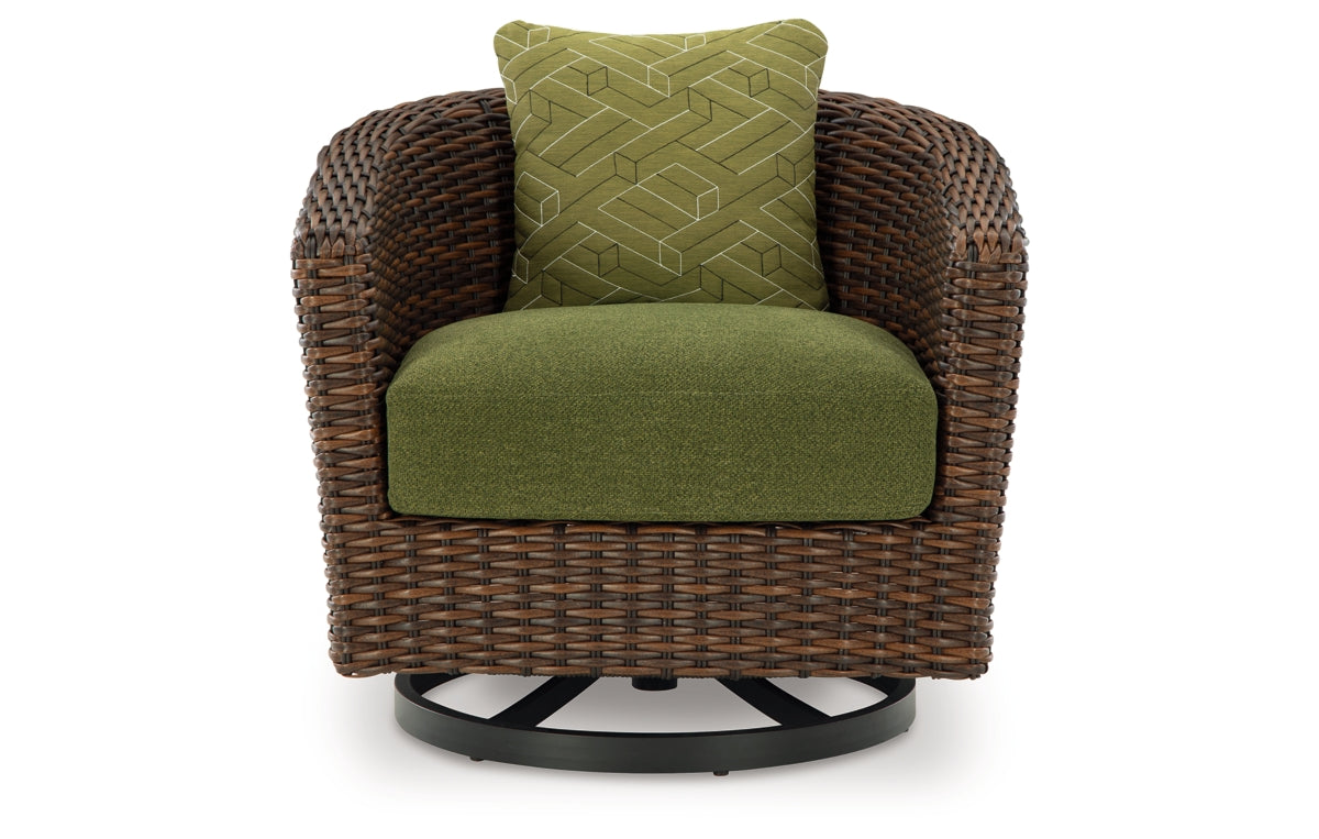 Horizon Hall Outdoor Swivel Lounge Chair with Cushion
