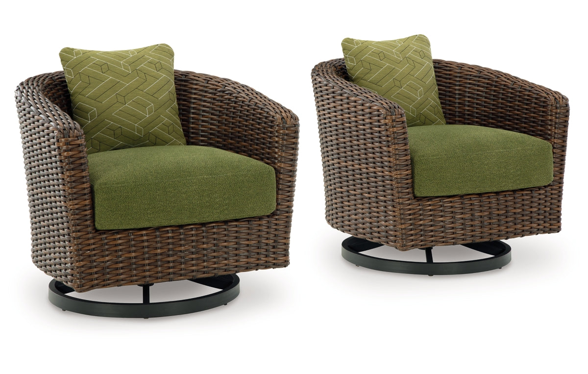 Horizon Hall Outdoor Swivel Lounge Chair with Cushion