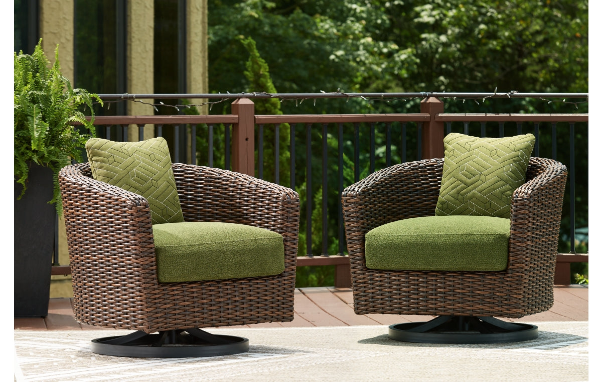 Horizon Hall Outdoor Swivel Lounge Chair with Cushion