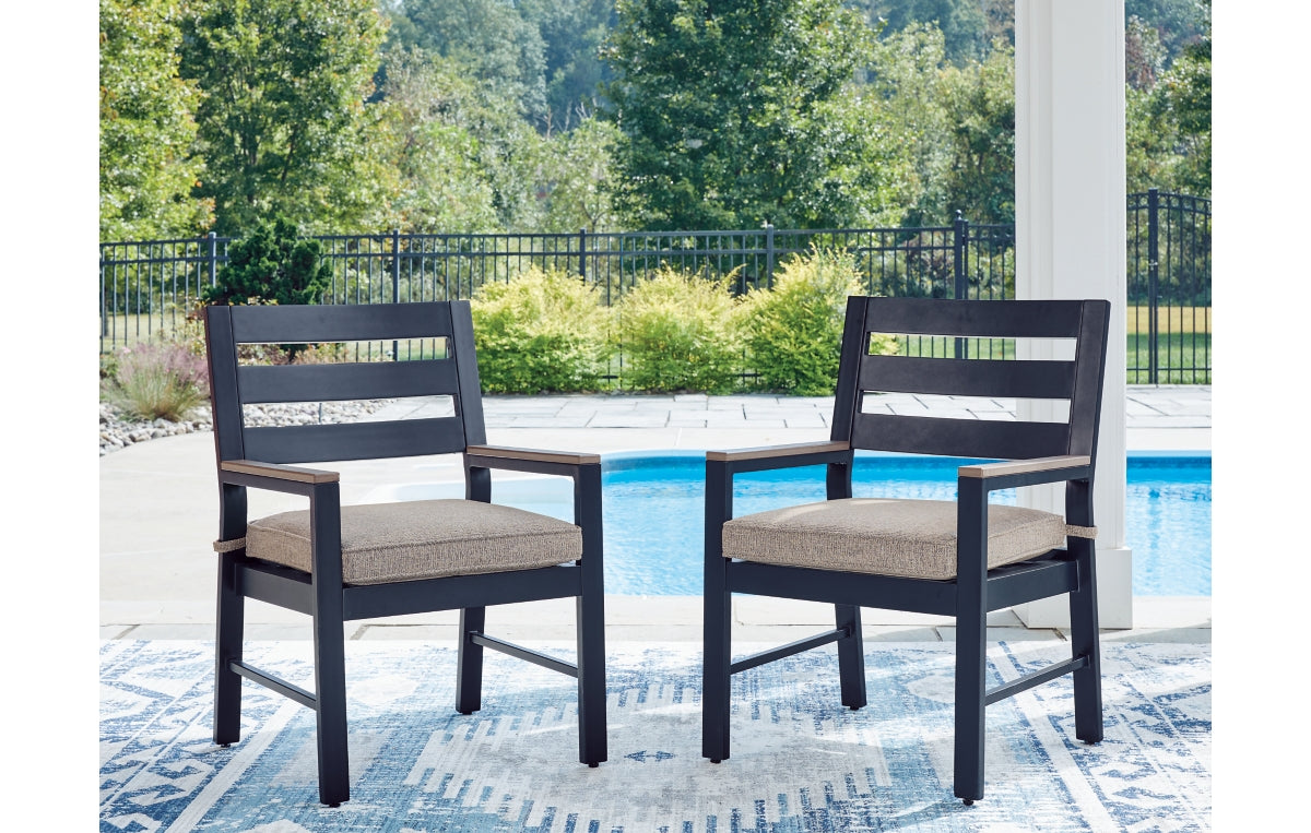 East Beach Outdoor Arm Chair with Cushion (Set of 2)