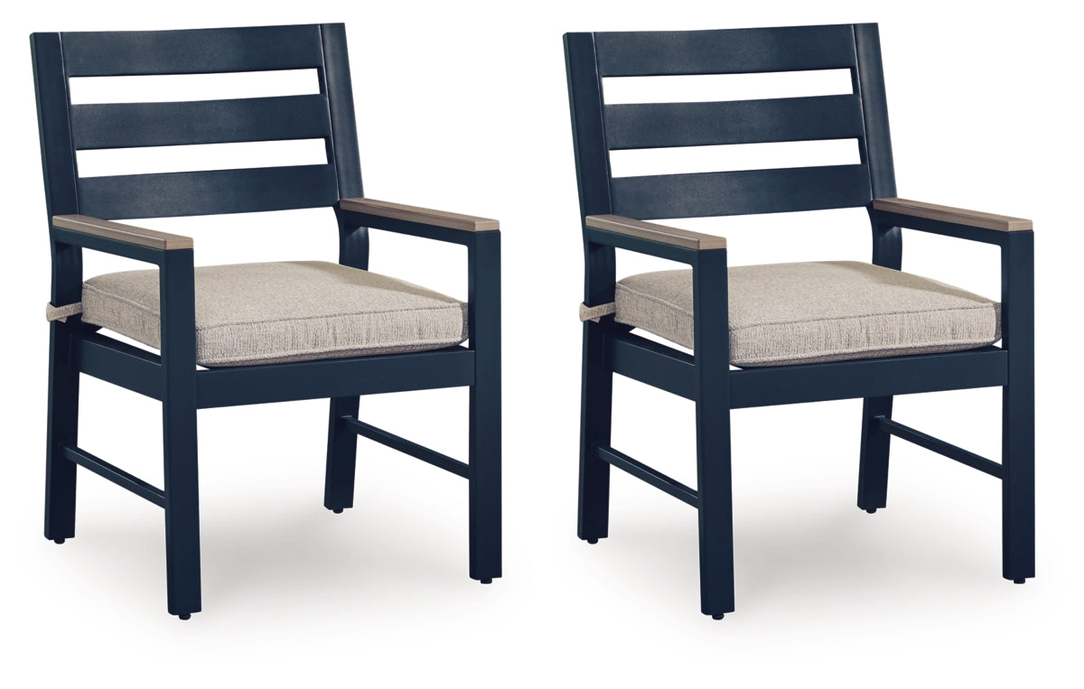 East Beach Outdoor Arm Chair with Cushion (Set of 2)