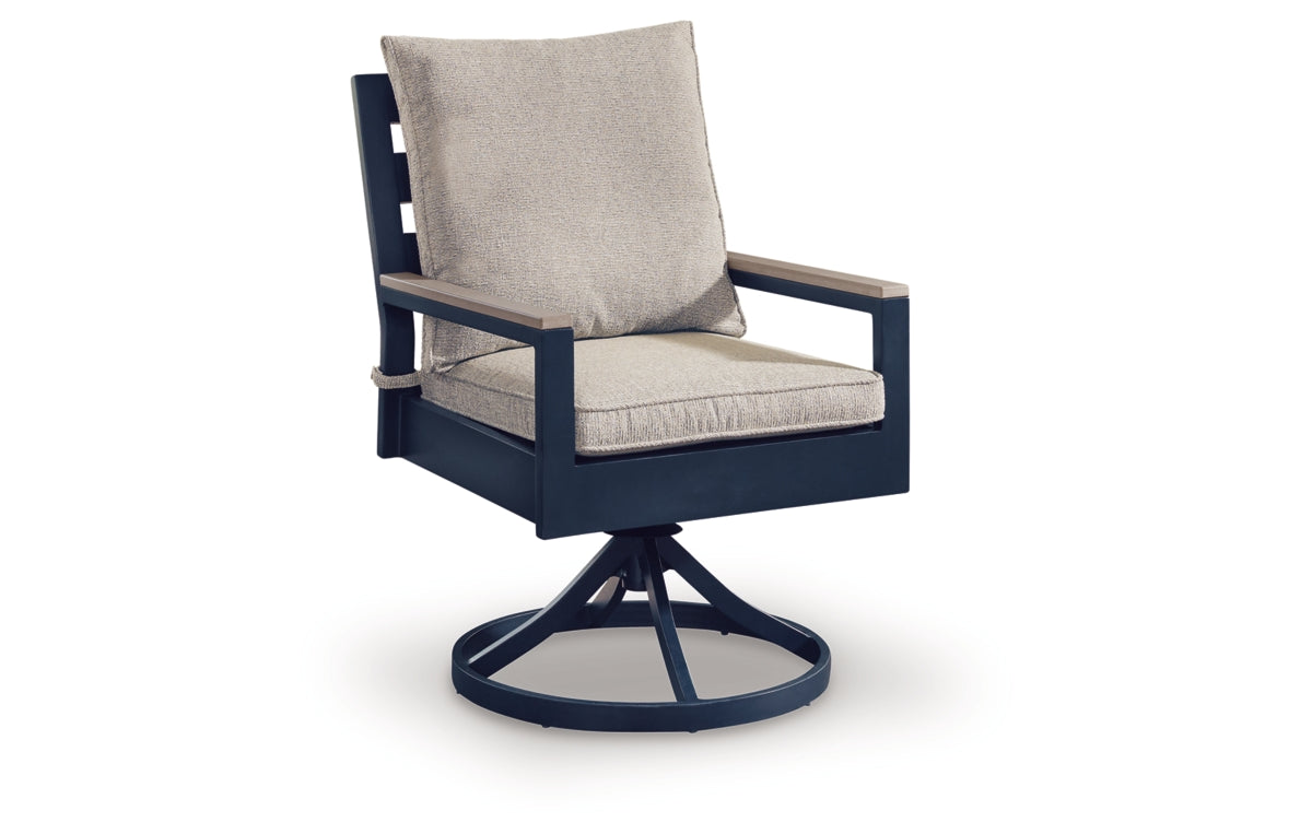 East Beach Outdoor Swivel Chair with Cushion (Set of 2)