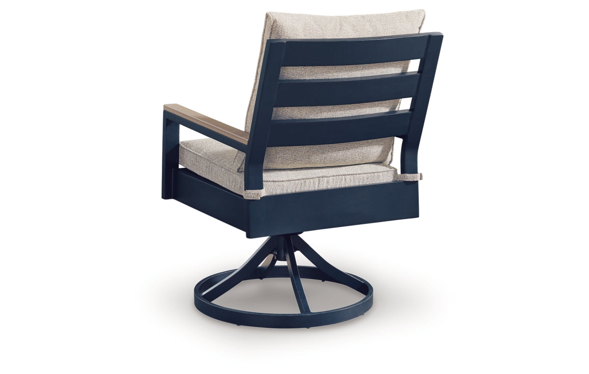 East Beach Outdoor Swivel Chair with Cushion (Set of 2)