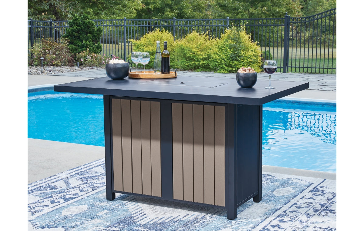 East Beach Outdoor Bar Table with Fire Pit