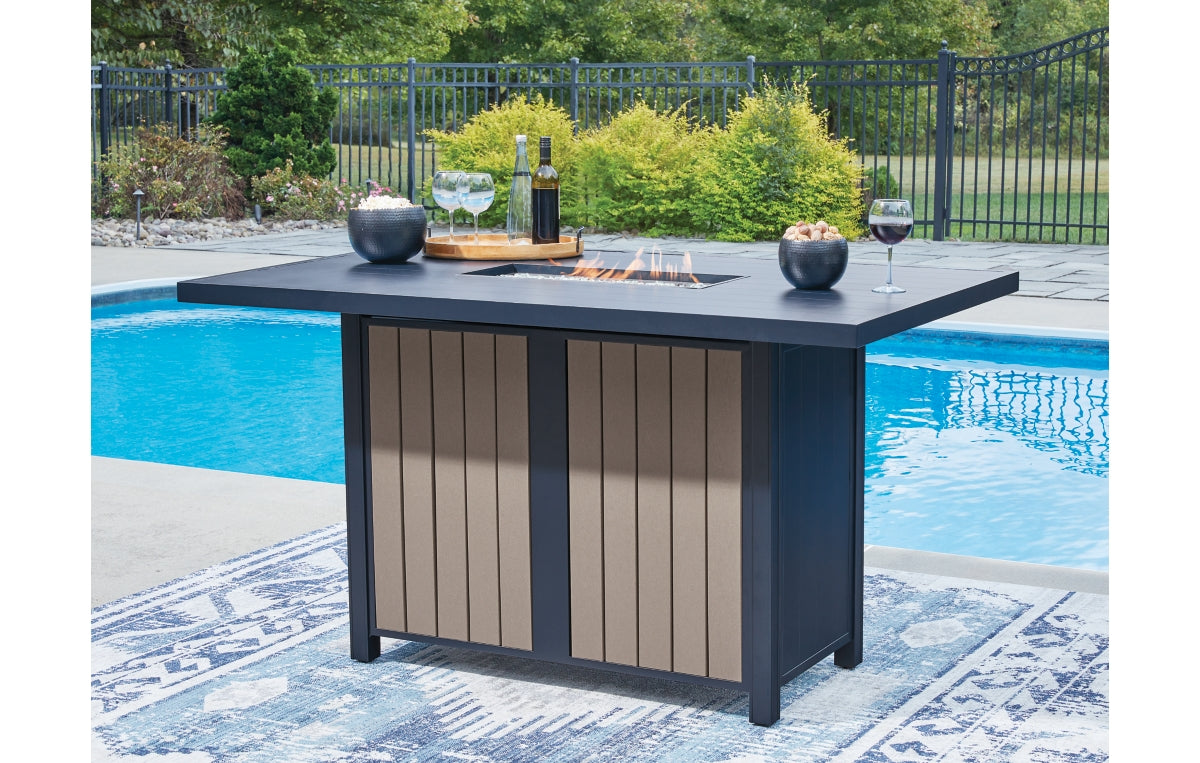 East Beach Outdoor Bar Table with Fire Pit