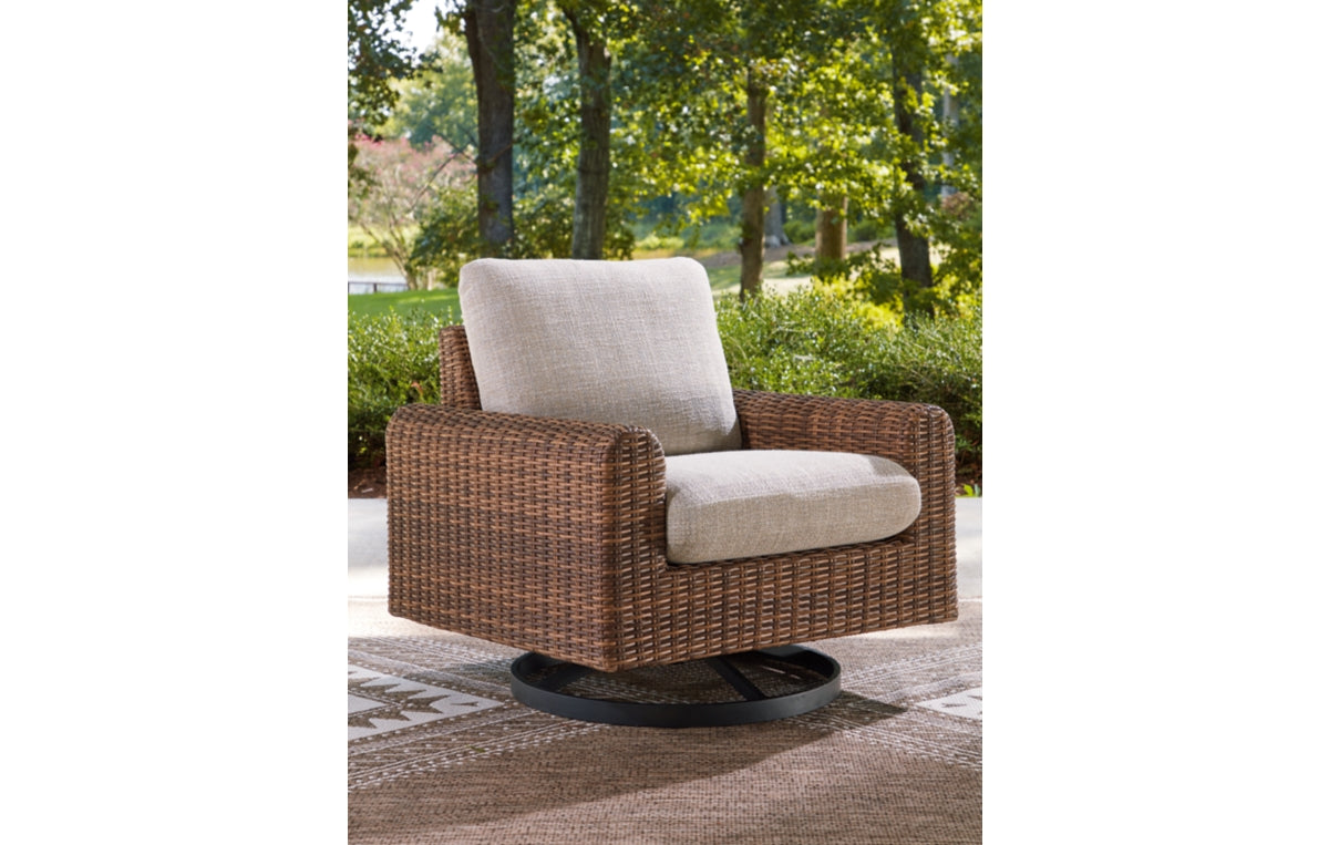 Dolan Creek Outdoor Swivel Lounge Chair with Cushion