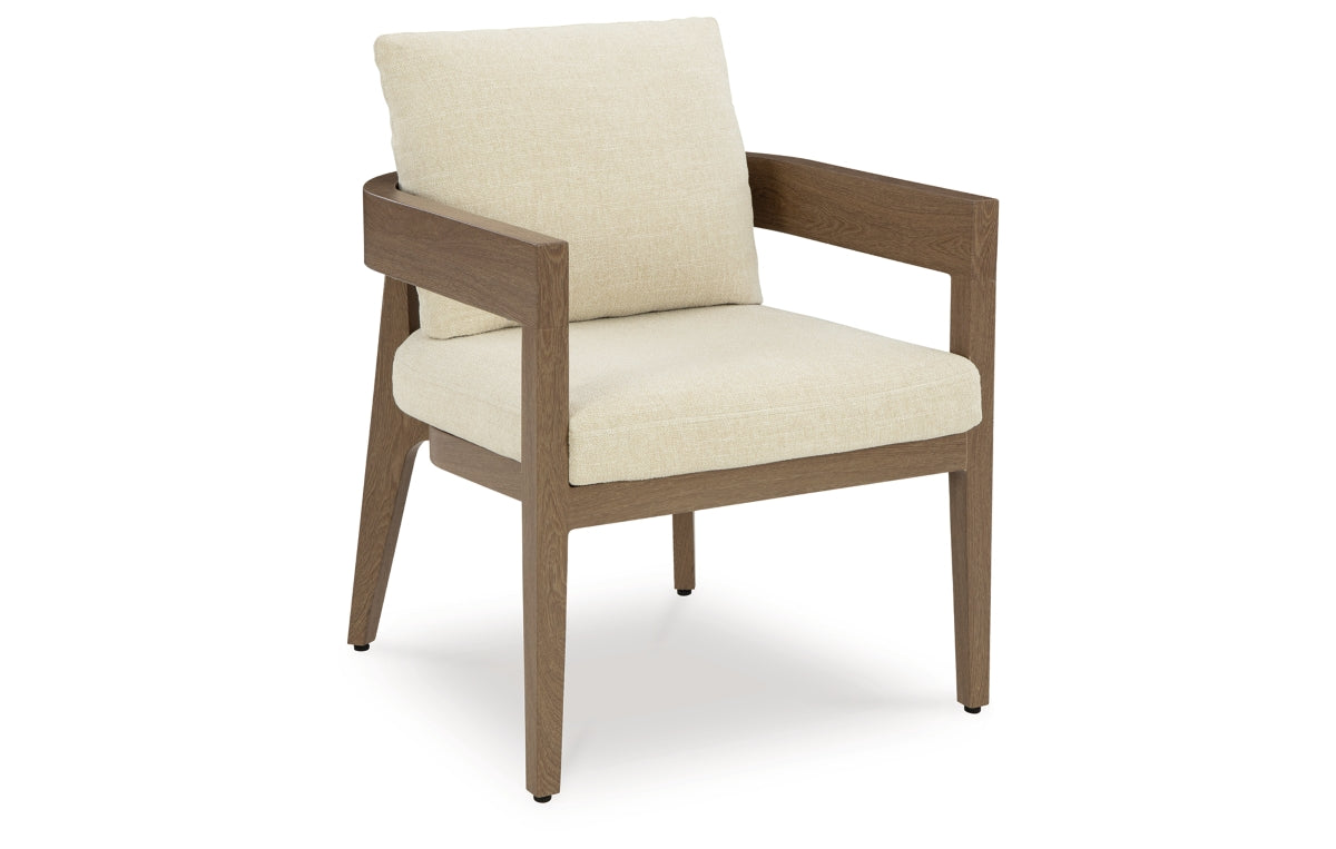 Serene Bay Outdoor Dining Arm Chair with Cushion (Set of 2)
